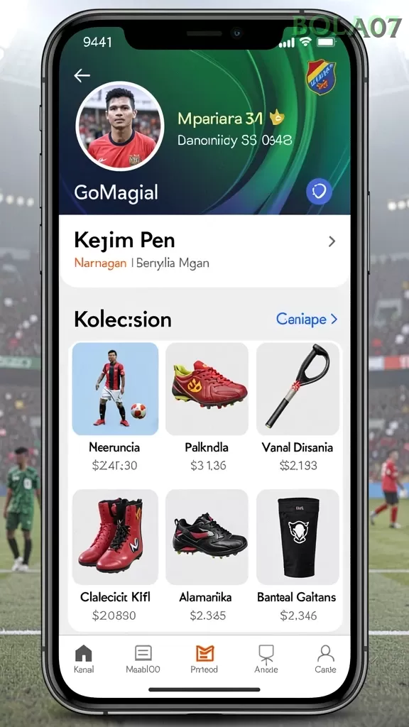 Cuplikan layar LANGIT777 — menu navigasi